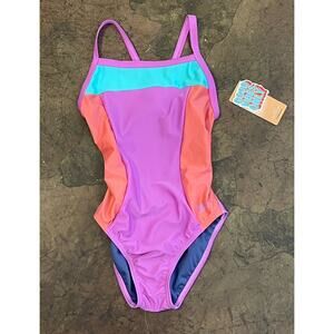 SPEEDO VIBE COLLECTION WOMENS ONE-PEICE Neon Violet Size 30 NWT MSRP $58